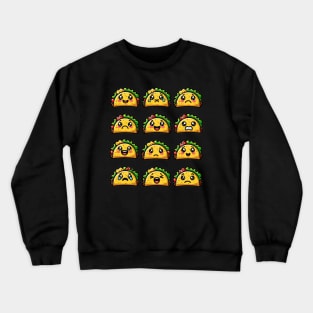 Taco Emoji Sticker Sheet - Deliciously Expressive! Crewneck Sweatshirt